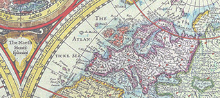 Old map showing Europe