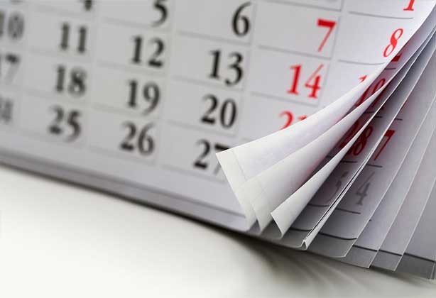 Zoomed in A3 calendar
