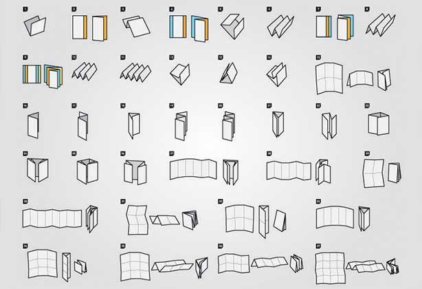 A range of different leaflet folds