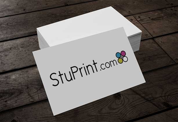 Stack of plain business cards