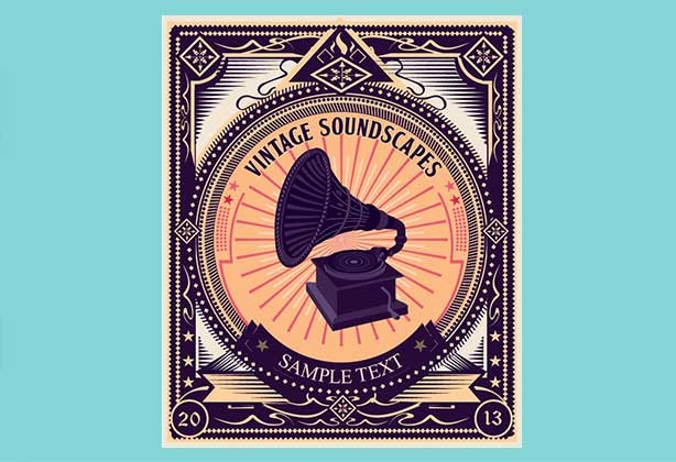 Vintage flyer design sample