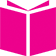 Pink 8pp brochure with the spine facing out