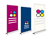 Coloured icon for roller banners